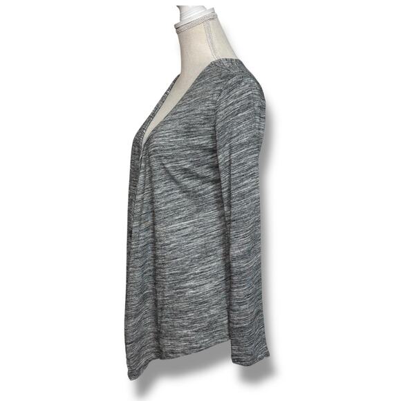 Sonoma Heathered Gray Cardigan with Open Front Size Medium - Picture 2 of 5